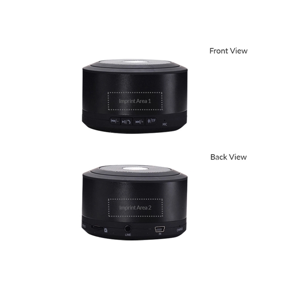 Wireless Bluetooth speaker made from ABS and metal.... from ASI 37218 Athena Promo (tm)