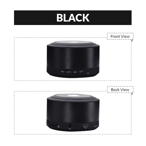 Wireless Bluetooth speaker made from ABS and metal.... from ASI 37218 Athena Promo (tm)