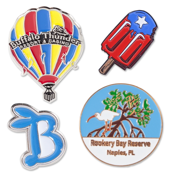 Soft enamel pin with military/butterfly clutch.... from ASI 62088 IDProductsource / IDProductsource