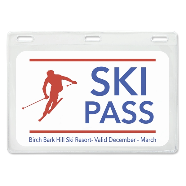 Economy grade, event-size vinyl badge holders feature three slots at the... from ASI 79898 Promovision / PROMOVISION