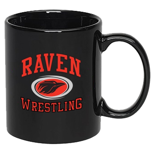 11 ounce colored ceramic mug with C-shaped handle in assorted colors.... from ASI 39820 Opusline (Benmex) / Opus Line