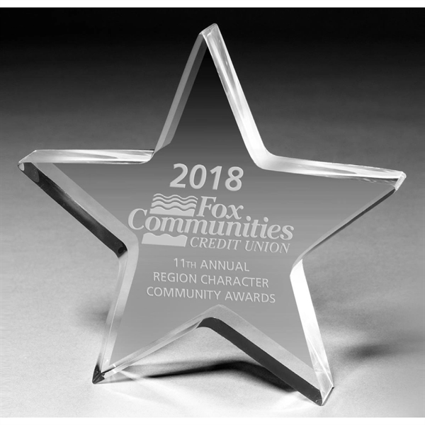 5" x 5" x 3/4" star-shaped acrylic paperweight.... from ASI 62660 Innovation Line