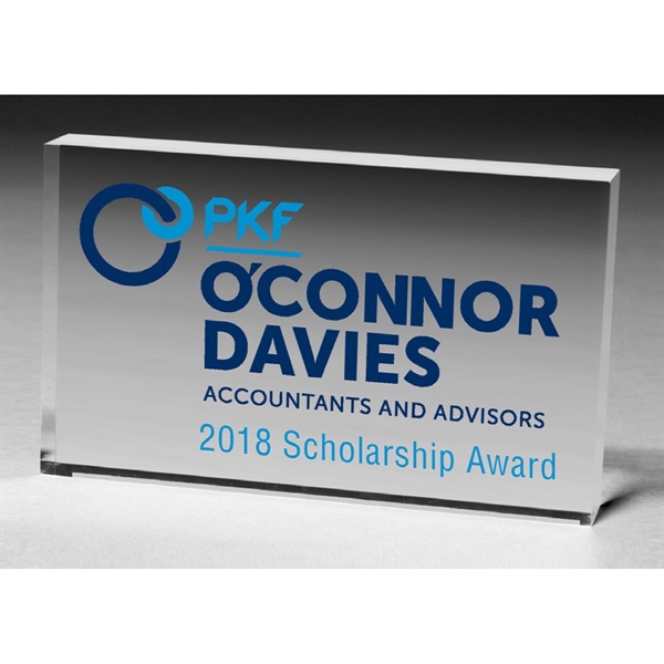 2 1/2" x 4" x 3/4" acrylic rectangular paperweight.... from ASI 62660 Innovation Line