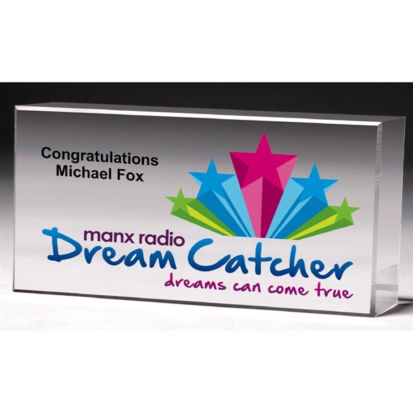 2 1/2" x 5" x 1" rectangular shaped acrylic award with... from ASI 62660 Innovation Line