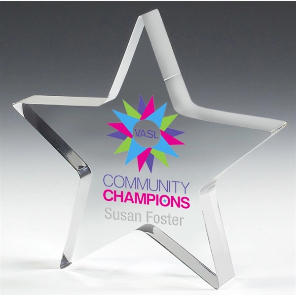 4 color process acrylic star shaped paperweight.... from ASI 62660 Innovation Line