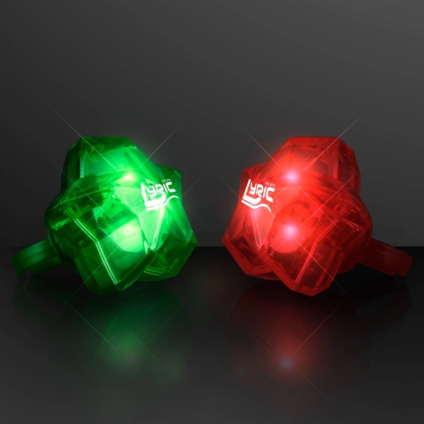 Blank or imprinted. LED Sparkling Stars Christmas Rings, Assorted Colors... from ASI 34194 ALightPromos / Alight Promotional Products