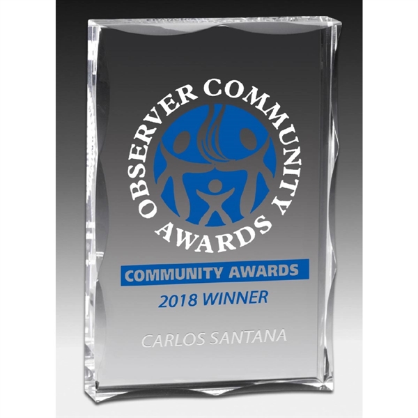 4" x 6" x 1" paperweight award made of acrylic.... from ASI 62660 Innovation Line