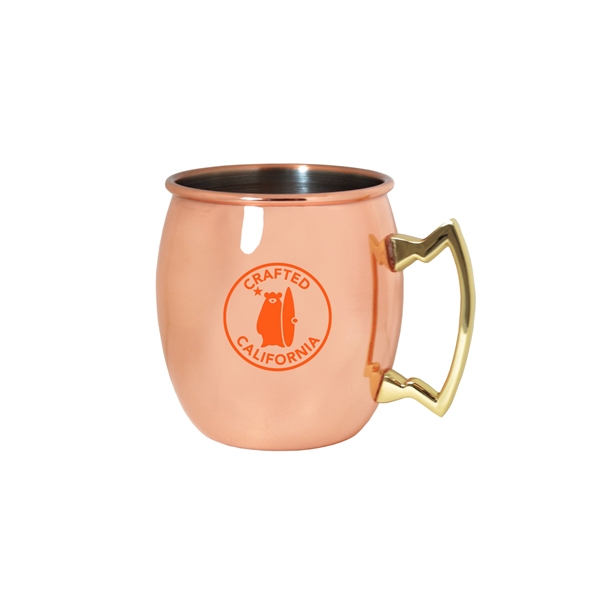 2 oz. Copper Coated Mini Moscow Mule Mug with Stainless Steel... from ASI 40544 Binaco / Binaline