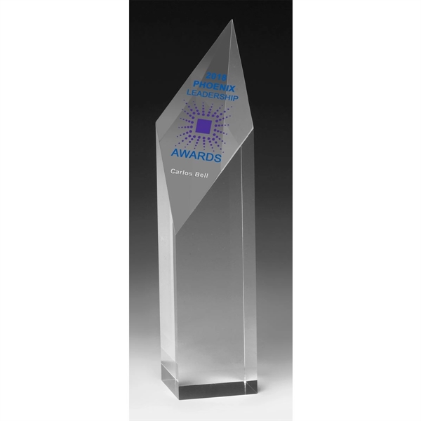 Diamond obelisk acrylic award that measures 9"H x 2"L x 2"D.... from ASI 62660 Innovation Line
