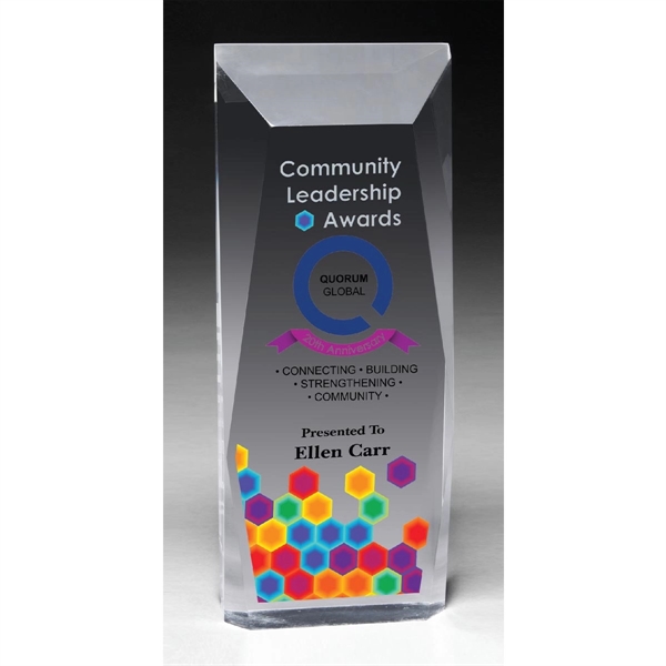 Obelisk acrylic award that measures 3 3/4" x 9 3/4" x... from ASI 62660 Innovation Line
