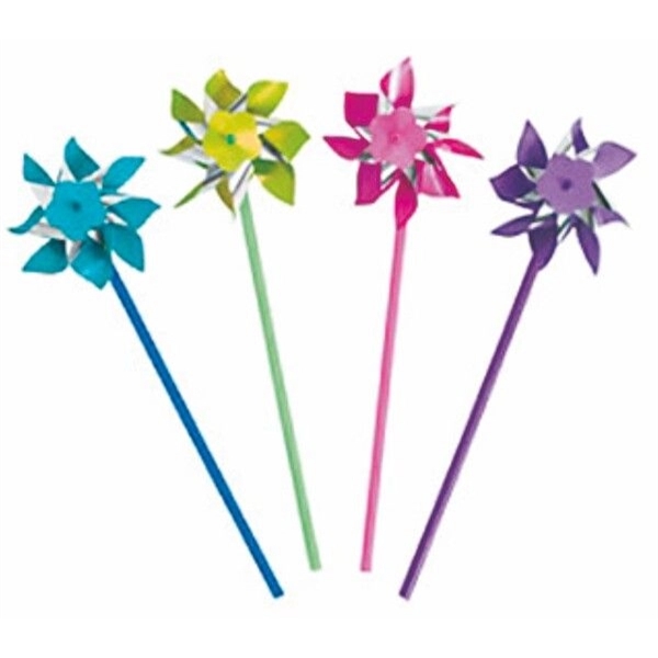 Pinwheel toy 4" in assort. Bright Colors (includes logo and Assembly).... from ASI 57713 Glow Promotions / Glow Promotions