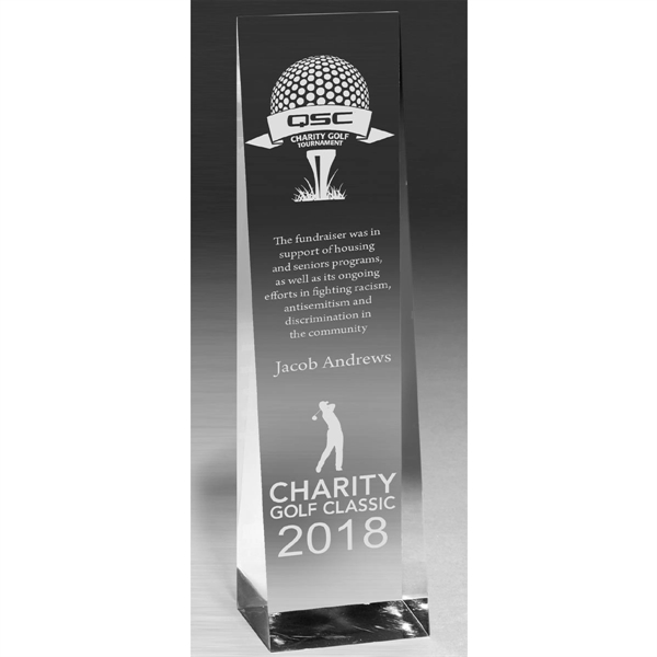 7 3/4" x 2 1/2" x 2" acrylic award with obelisk... from ASI 62660 Innovation Line