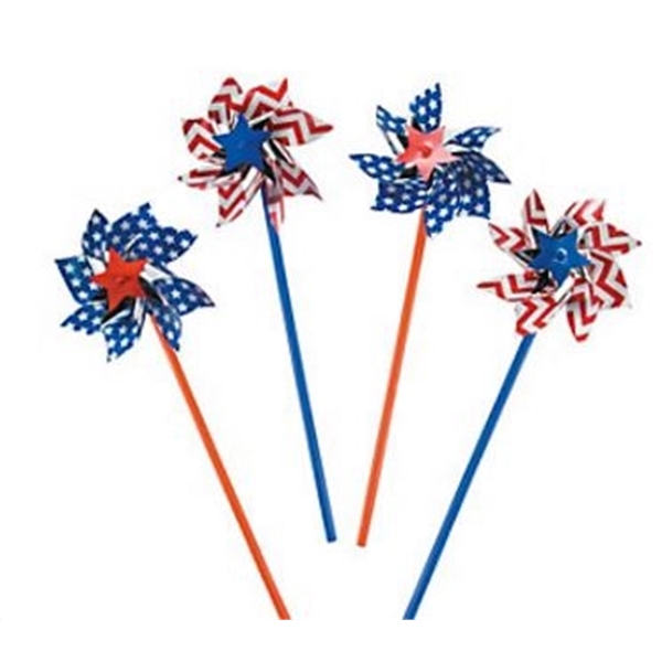 Pinwheel toy, American Themed (includes logo and Assembly). 5" dia x... from ASI 57713 Glow Promotions / Glow Promotions