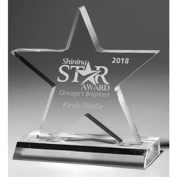 7" x 7 1/2" x 3/4" star-shaped acrylic award.... from ASI 62660 Innovation Line