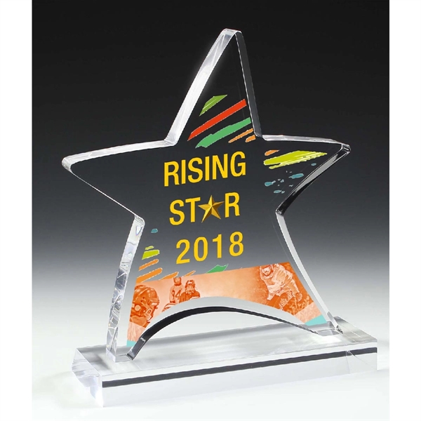 Star shaped acrylic award with multiple customization options.... from ASI 62660 Innovation Line