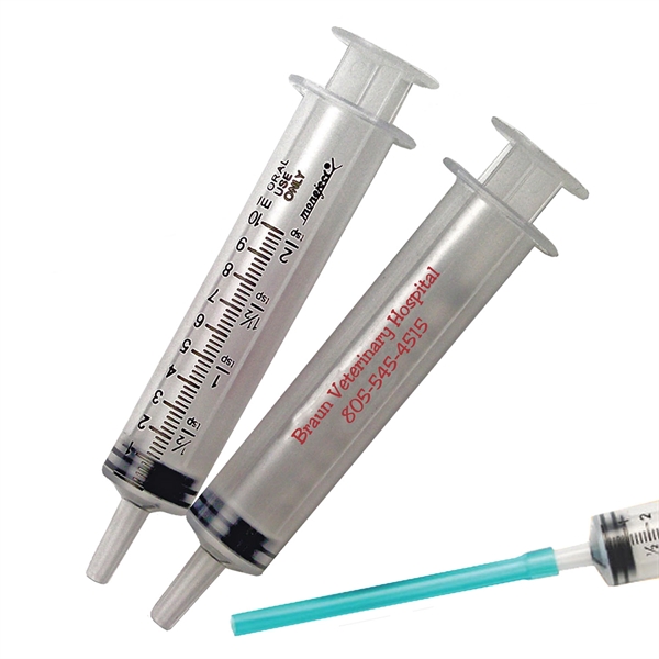 Clear oral syringe with capacity of 10ml; includes long plastic filler... from ASI 92977 UniversalPromo, Inc / UP Line