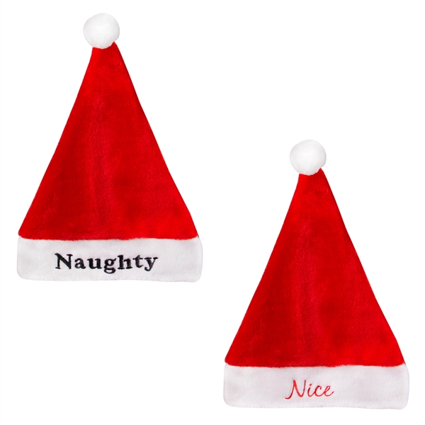 Nice and Naughty Santa Claus hats... from ASI 42016 Brighter Promotions Inc