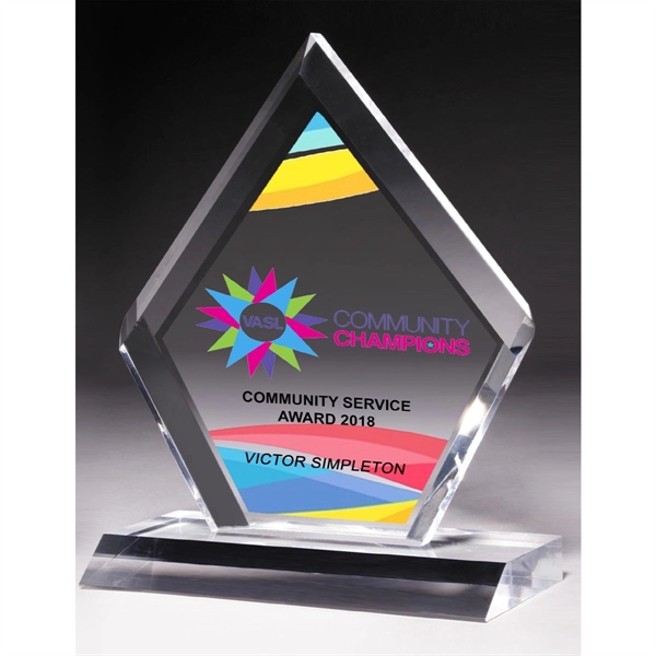 Multi-faceted acrylic award with your choice of customization method.... from ASI 62660 Innovation Line