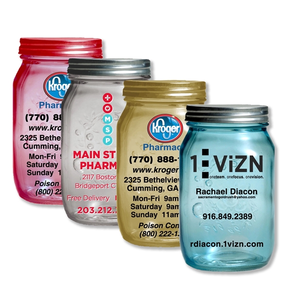 2" x 3.5" mason jar shaped magnets in assorted colors with... from ASI 92977 UniversalPromo, Inc / UP Line