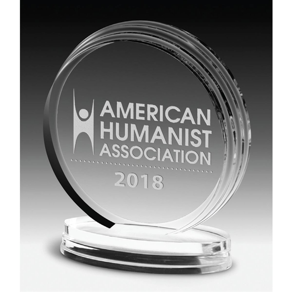 5 1/4" x 6" x 3/4" round acrylic award with customization.... from ASI 62660 Innovation Line