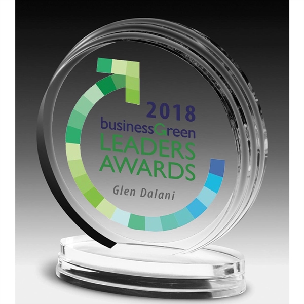 5 1/4" x 6" x 3/4" round acrylic award with customization.... from ASI 62660 Innovation Line