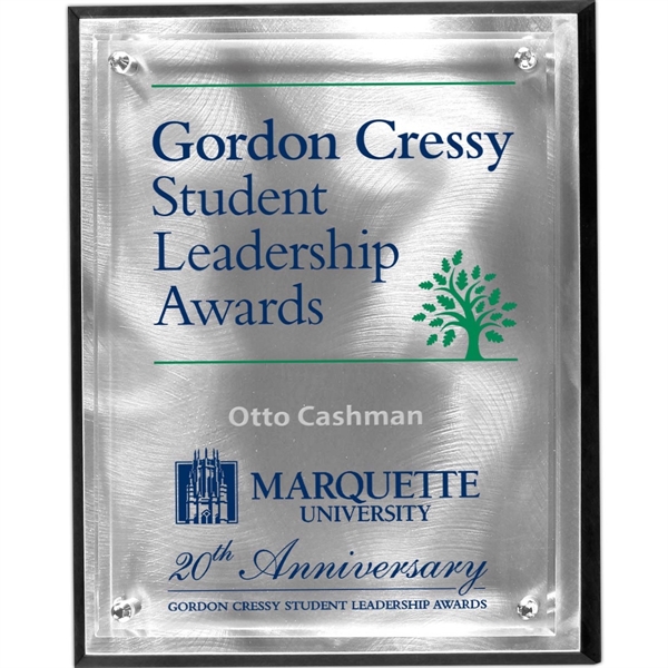 8" x 10" x 1" plaque that features decorative swirled aluminum... from ASI 62660 Innovation Line