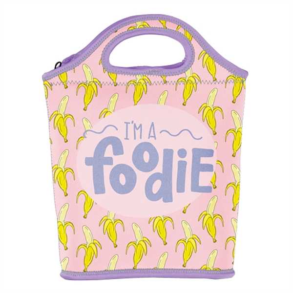 Neoprene Lunch Bag. Zipper closure & customizable colored stitching & ... from ASI 74710 Numo / NUMO