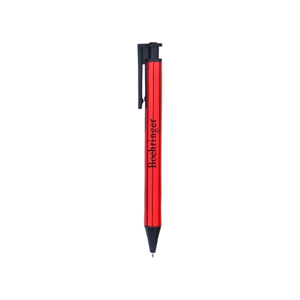 Plastic retractable pen with black UV plated tip and clip! Includes... from ASI 30442 Above & Beyond Advertising Products / PromoAdLine