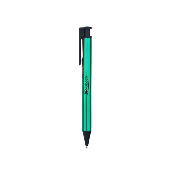 Plastic retractable pen with black UV plated tip and clip! Includes... from ASI 30442 Above & Beyond Advertising Products / PromoAdLine