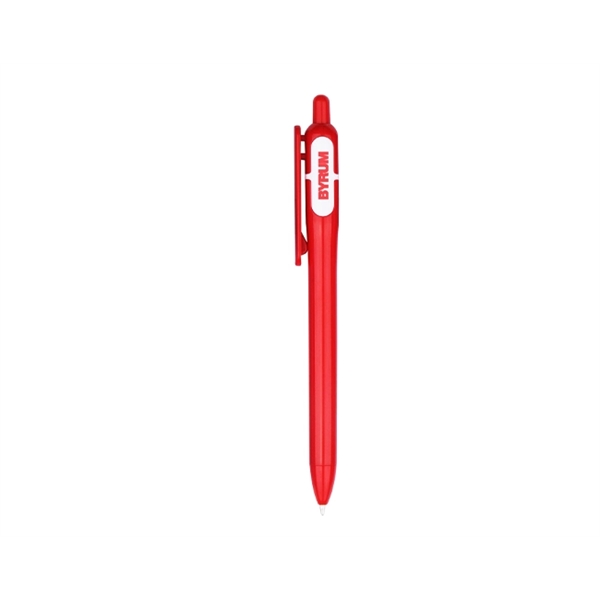 Plastic click-action pen with colored barrel, matching colored clip and solid... from ASI 30442 Above & Beyond Advertising Products / PromoAdLine