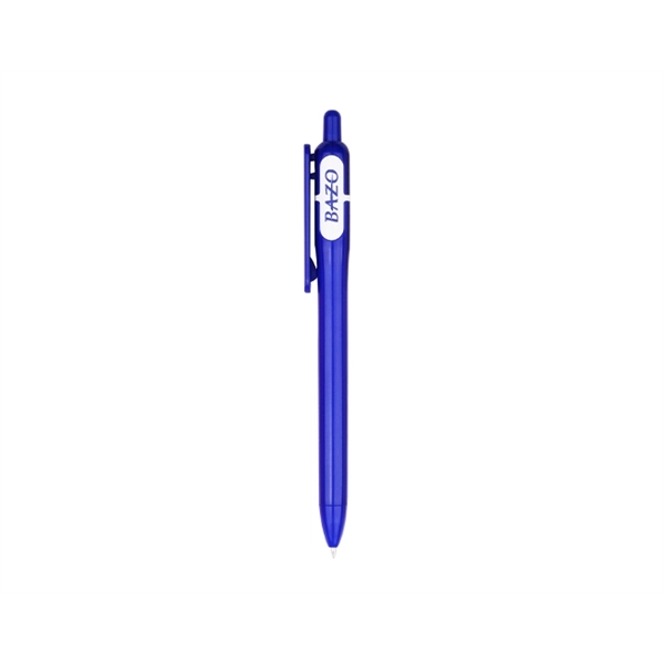 Plastic click-action pen with colored barrel, matching colored clip and solid... from ASI 30442 Above & Beyond Advertising Products / PromoAdLine