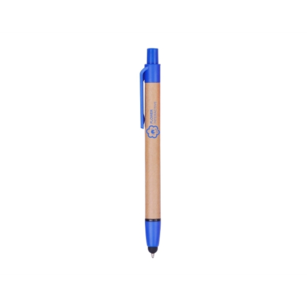 ECO ballpoint pen with stylus, click-action mechanism and plastic colored clip.... from ASI 30442 Above & Beyond Advertising Products / PromoAdLine