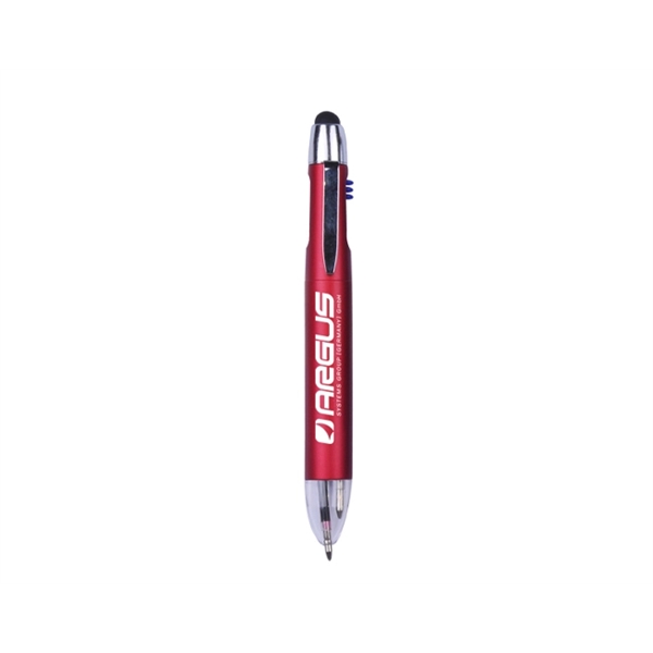 Plastic promotional pen with stylus, ballpoint style with cool dual color... from ASI 30442 Above & Beyond Advertising Products / PromoAdLine