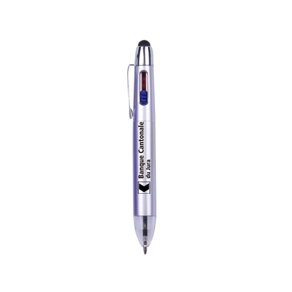 Plastic promotional pen with stylus, ballpoint style with cool dual color... from ASI 30442 Above & Beyond Advertising Products / PromoAdLine