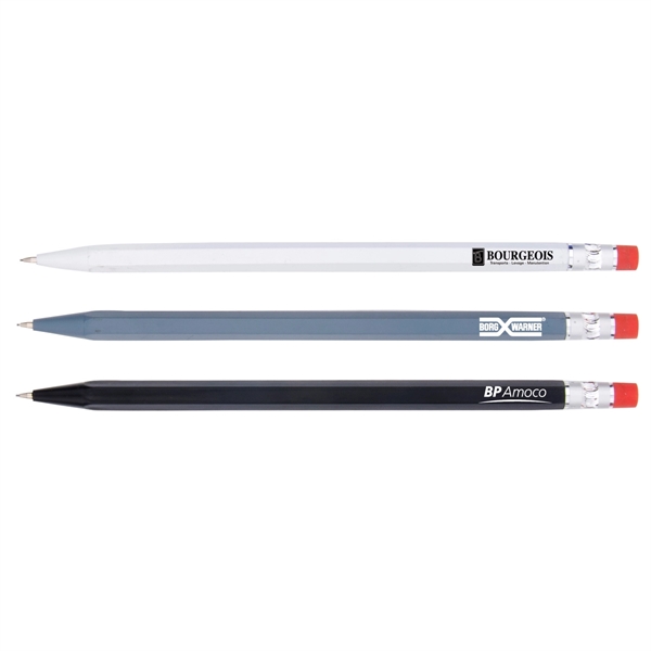 Plastic hexagonal mechanical pencil with choice of colored barrel and 0.7mm... from ASI 30442 Above & Beyond Advertising Products / PromoAdLine