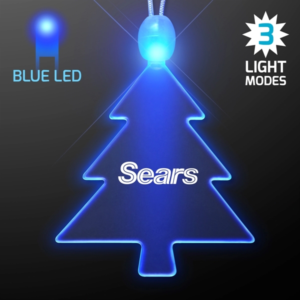 Acrylic Christmas Tree Necklace with LED and 3 Light Modes.... from ASI 34194 ALightPromos / Alight Promotional Products