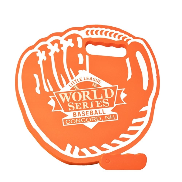 Baseball glove shaped seat cushion made from Softek closed cell foam.... from ASI 72805 NEP Promotions / NEP Promotions™