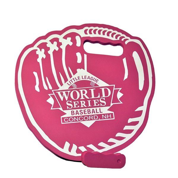 Baseball glove shaped seat cushion made from Softek closed cell foam.... from ASI 72805 NEP Promotions / NEP Promotions™