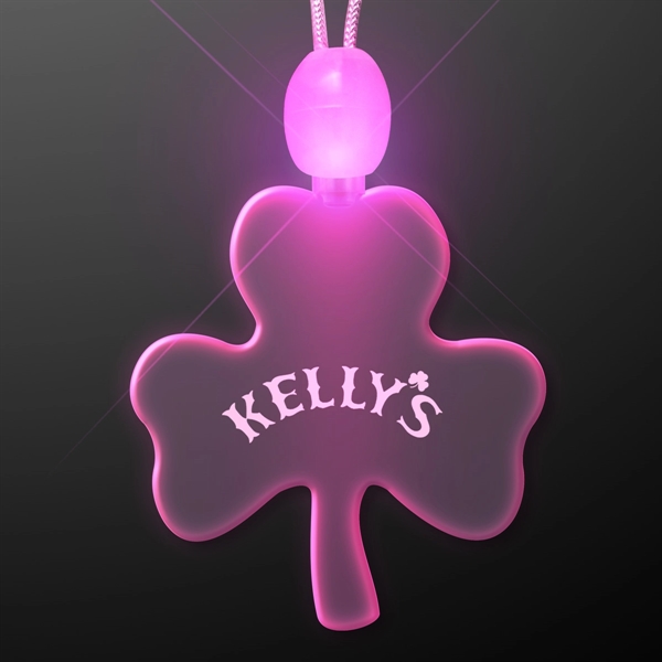 Shamrock shaped necklace with LED lights.... from ASI 34194 ALightPromos / Alight Promotional Products