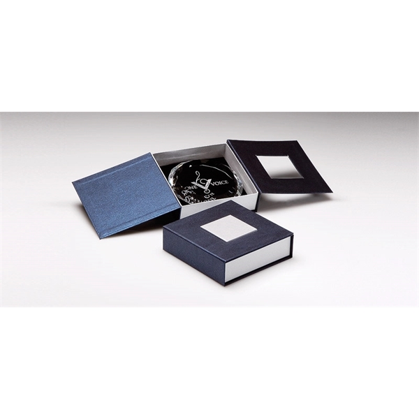 3.5" x 0.75" optic crystal paperweight with your choice of a... from ASI 62985 J. Charles