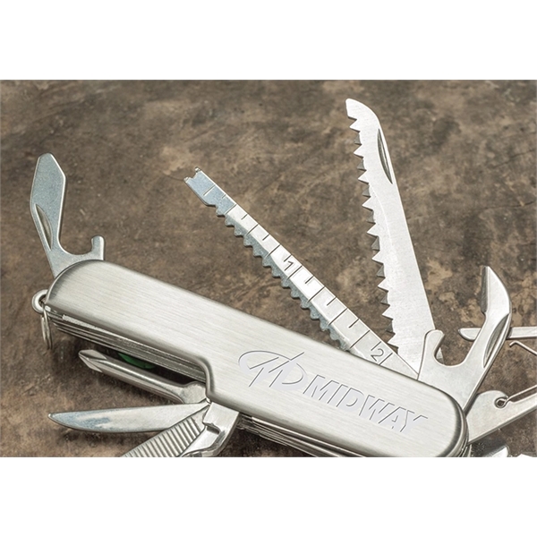 Stainless steel knife. 14 features on a split key ring.... from ASI 30112 ACE Products / Ace Line