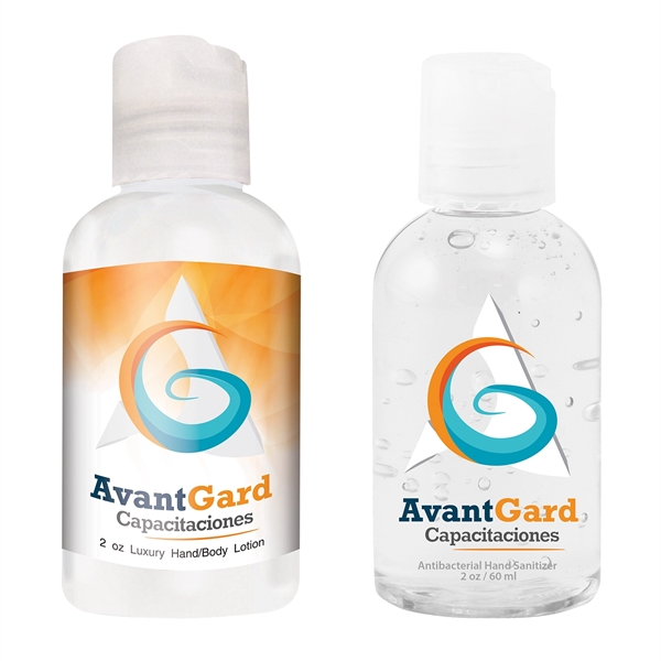 Gift kit containing antibacterial hand sanitizer and a 1 oz. bottle... from ASI 90807 Tekweld