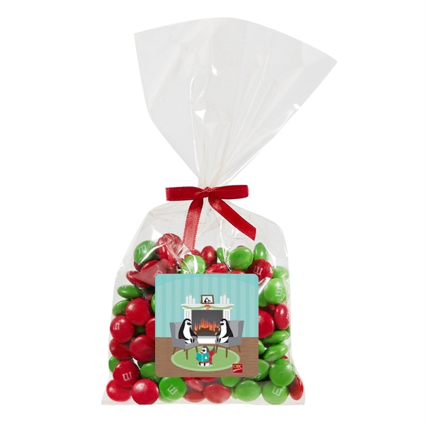 Holiday themed chocolate coated candies filled inside of a promotional mug... from ASI 71685 Midnite Snax®