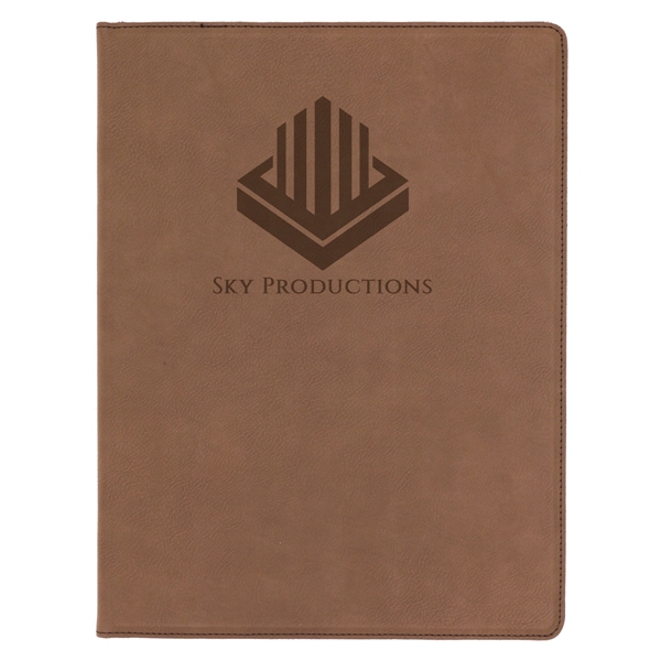 1.5" x 9.5" x 12" portfolio made of dark brown leatherette... from ASI 74601 Calico
