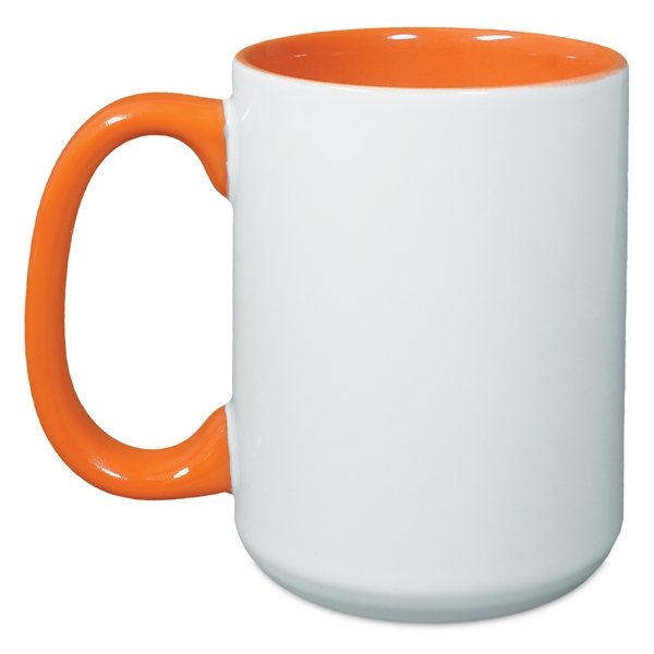 15 Oz. Two-Tone Mug with C Shaped Handle... from ASI 52475 Xpres LLC
