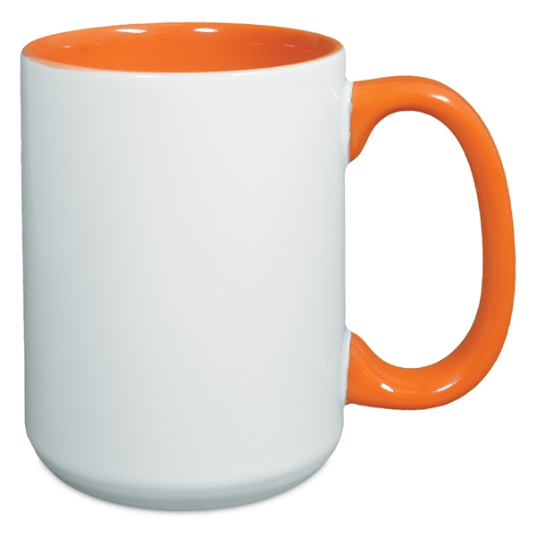 15 Oz. Two-Tone Mug with C Shaped Handle... from ASI 52475 Xpres LLC