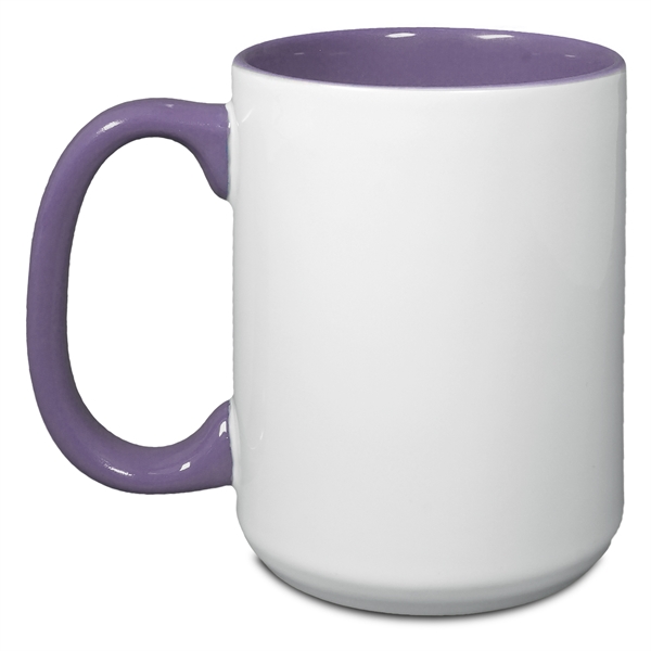 15 Oz. Two-Tone Mug with C Shaped Handle... from ASI 52475 Xpres LLC