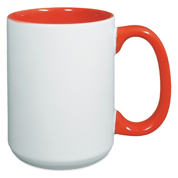 15 Oz. Two-Tone Mug with C Shaped Handle... from ASI 52475 Xpres LLC