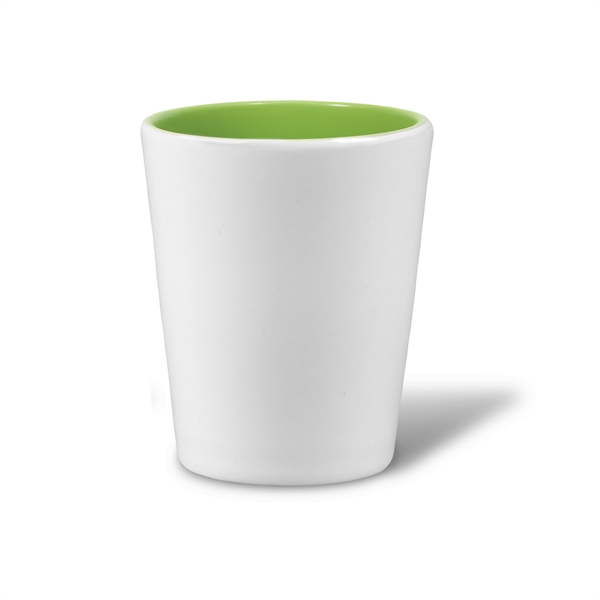 2 Oz. Two Tone Ceramic Shot Glass... from ASI 52475 Xpres LLC