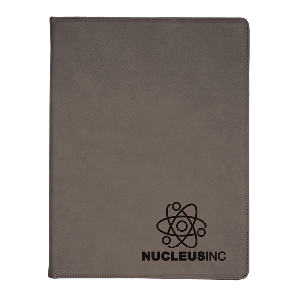 1.5" x 9.5" x 12" portfolio made of gray leatherette with... from ASI 74601 Calico